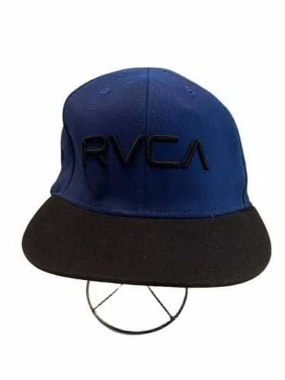 RVCA Blue and Black Two-Tone Flexfit Hat Cap Size L-XL